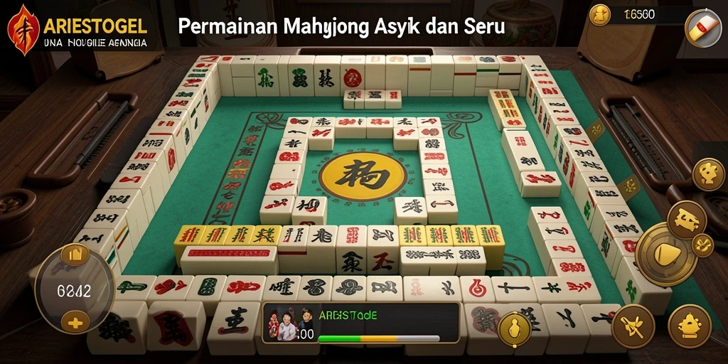 Tangkapan layar ARIESTOGEL menampilkan gameplay Mahjong yang mendebarkan.