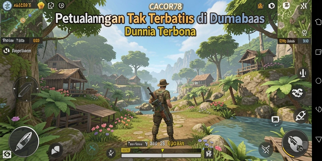 Screenshot gameplay menampilkan suasana petualangan di dunia terbuka.