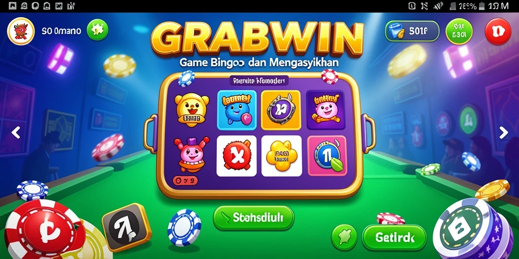 Tampilan permainan Bingo yang mendebarkan di GRABWIN.