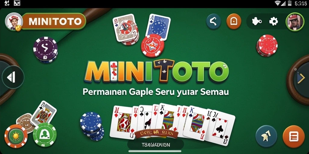 Tampilan gameplay seru dalam MINITOTO saat bermain Gaple.