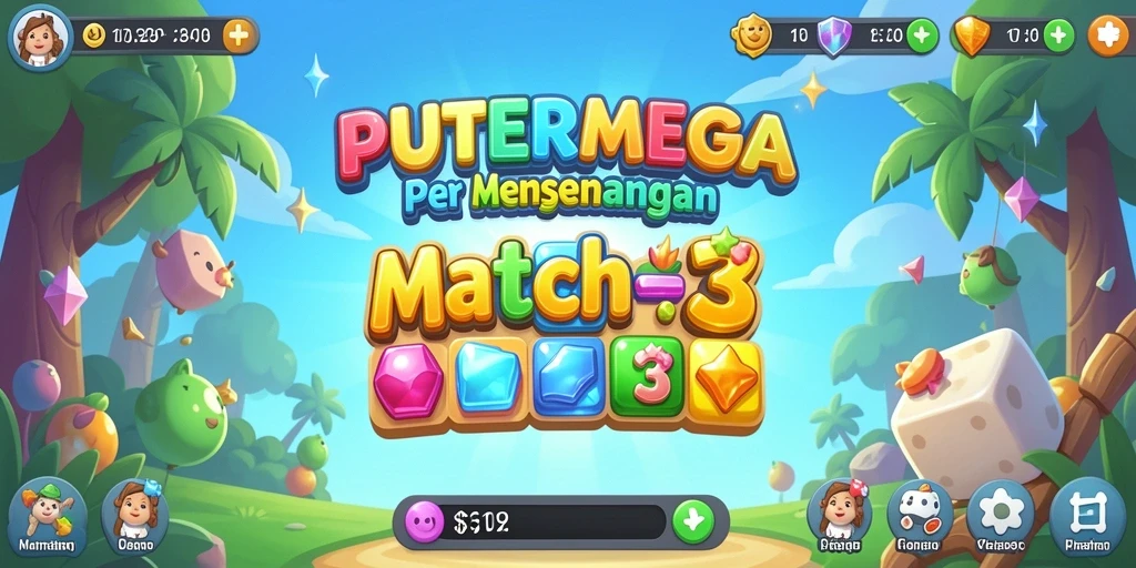 Tampilan gameplay seru dari PUTERMEGA yang penuh warna.