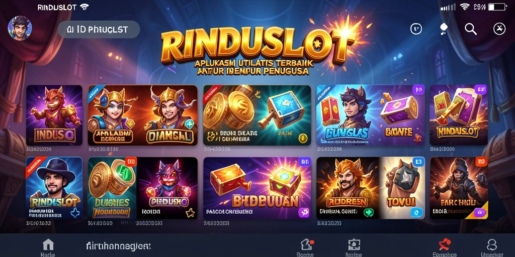 Tampilan antarmuka RINDUSLOT yang sederhana dan efektif.