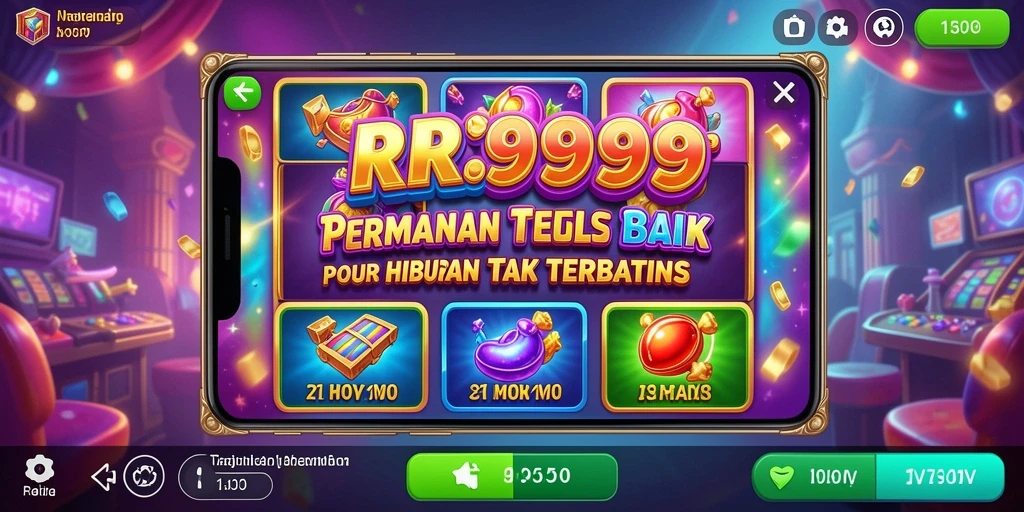Tampilan gameplay slot RR999 yang menarik dan penuh warna.