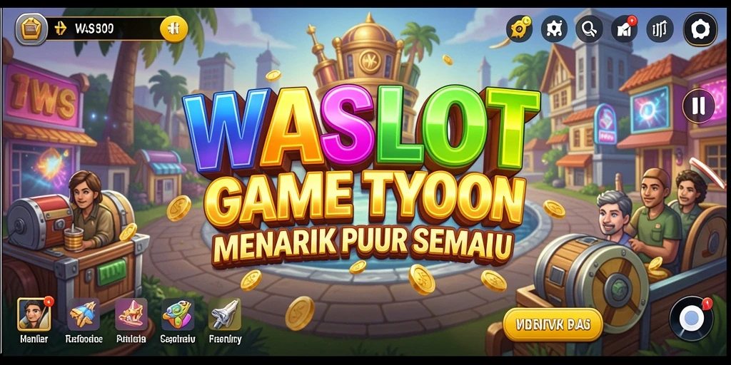 Screenshot gameplay WASLOT yang menunjukkan suasana bisnis Tycoon.