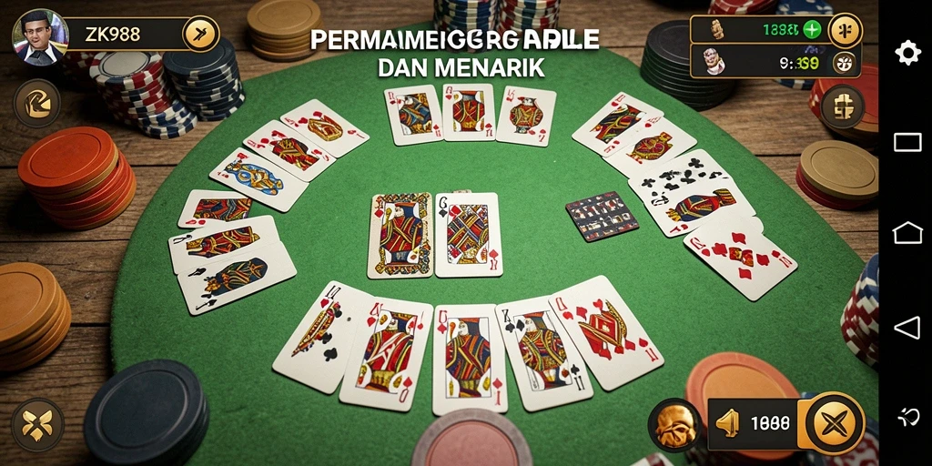 Tampilan gameplay ZK988 yang seru dan interaktif di Gaple.