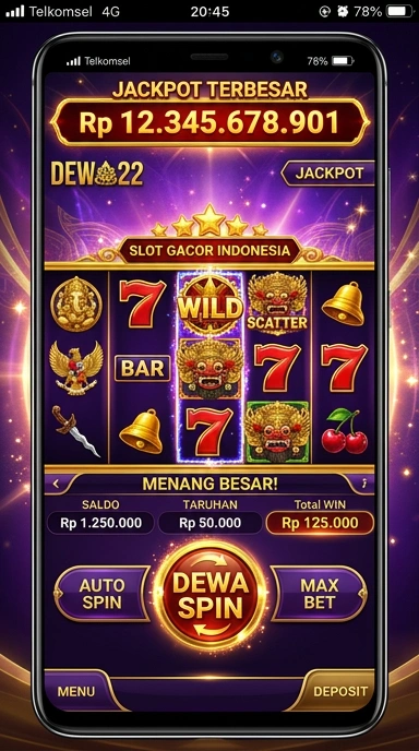 Tampilan utama aplikasi dewa22 yang menawan.